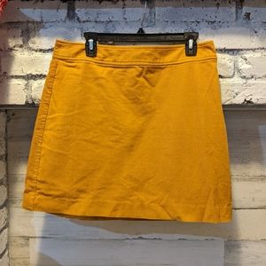 Size 10 mustard yellow corduroy J Crew skirt